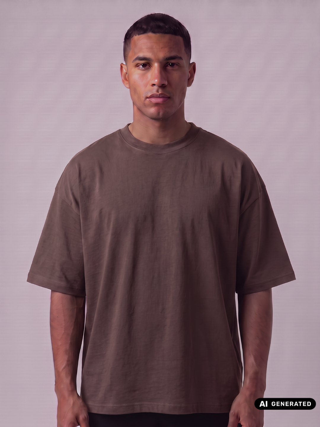 New York T-Shirt Washed Brown