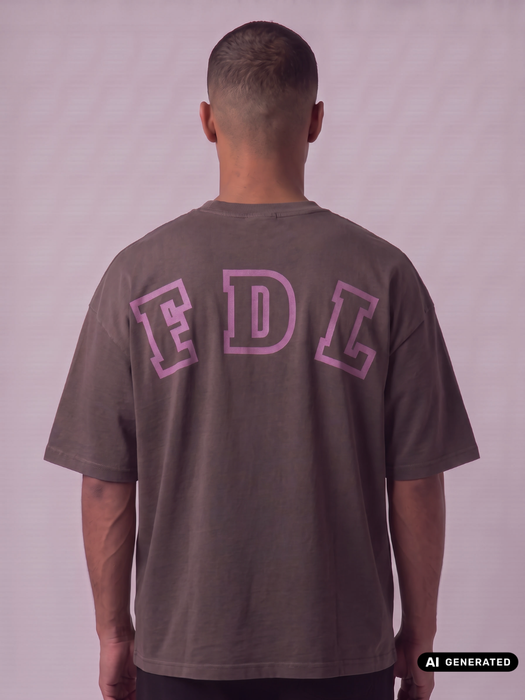 New York T-Shirt Washed Brown