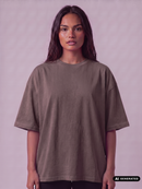 New York T-Shirt Washed Brown