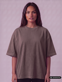 New York T-Shirt Washed Brown