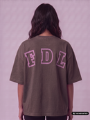 New York T-Shirt Washed Brown